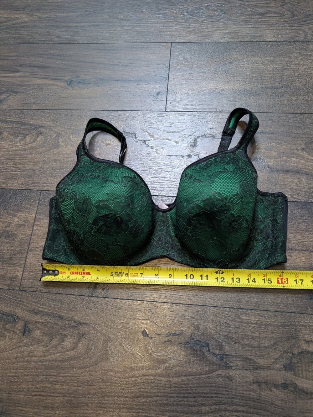 Cacique Emerald Green Lace Underwire Bra Size 44DD - Picture 2 of 5